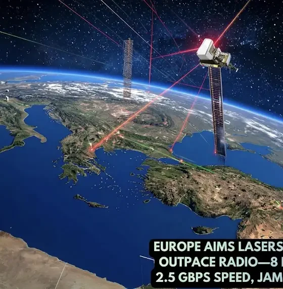 EUROPE AIMS LASERS AT SATELLITES TO OUTPACE RADIO-8 KM/S PRECISION, 2.5 GBPS SPEED, JAM-PROOF SECURITY